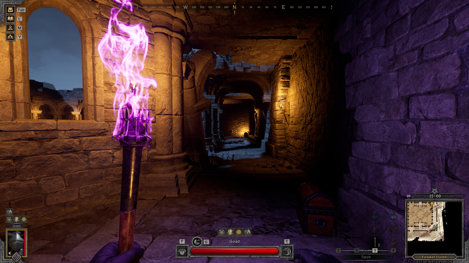 Dungeon View showing the Forsaken Cloister module